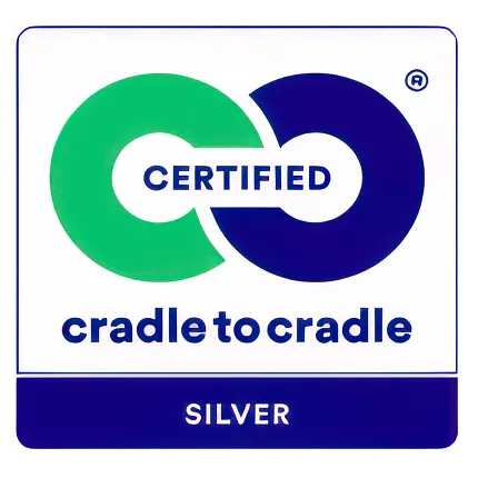 Eco-friendly flooring with Cradle to Cradle Silver certification Cradle to Cradle Certified Silver logo