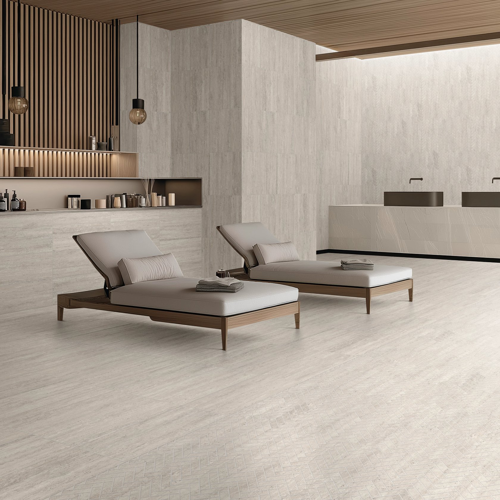 Bask 12 X 24 Grip Afternoon - LVP flooring Bask 12 X 24 Grip Afternoon Feature 2