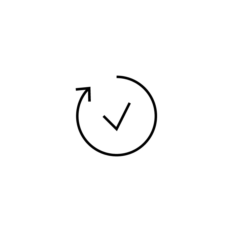 Placeholder image with a circular arrow and check mark, Placeholder image for flooring brand.