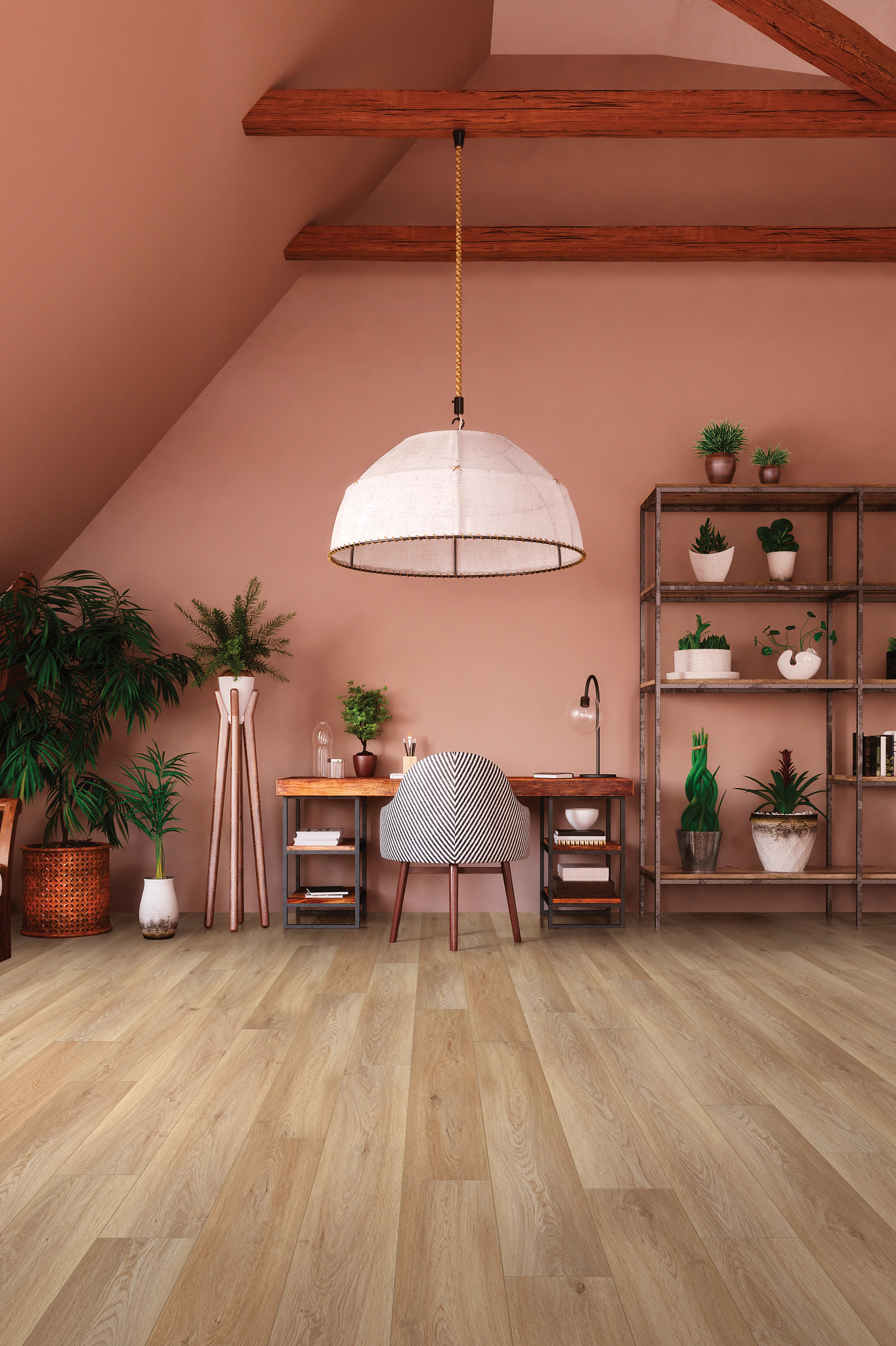 Wiltshire Oak flooring, shown in a room