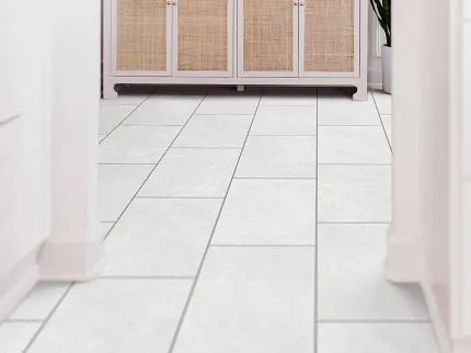 Light Gray Ceramic Tile Flooring for Modern Home Interiors Modern hallway with light gray ceramic tile flooring