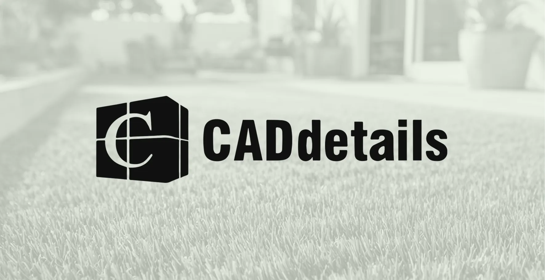 CADdetails logo on artificial grass background