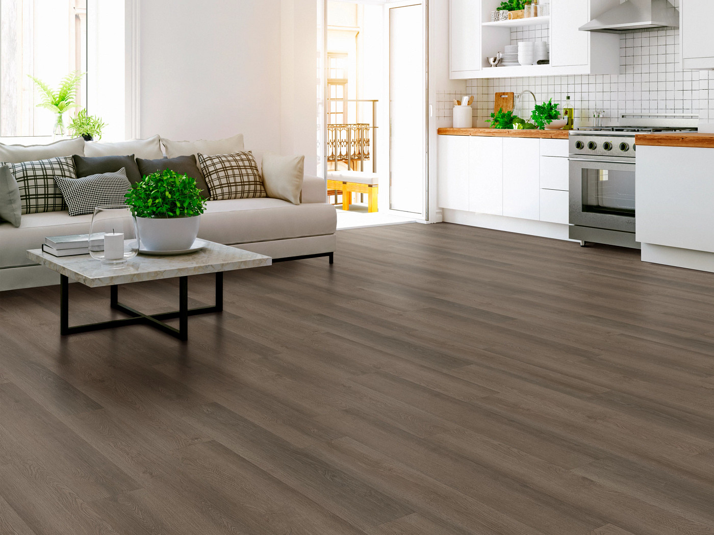 Route 66 flooring, shown in a room
