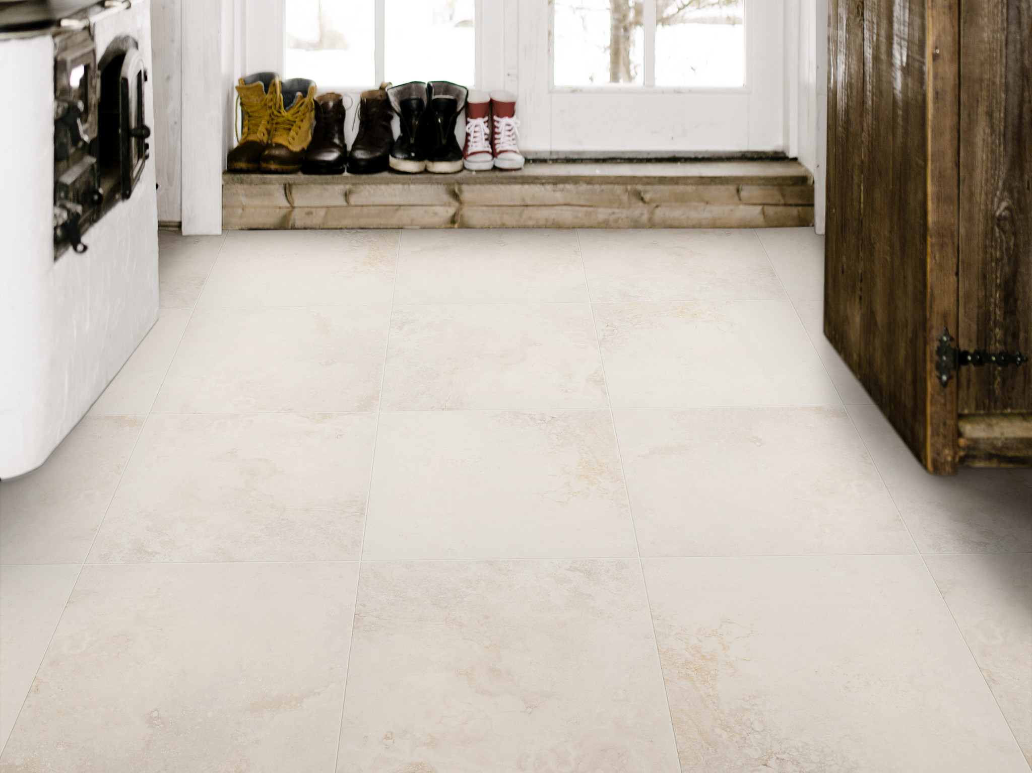 LAYERED EARTH24X24CC IVORY ROOM