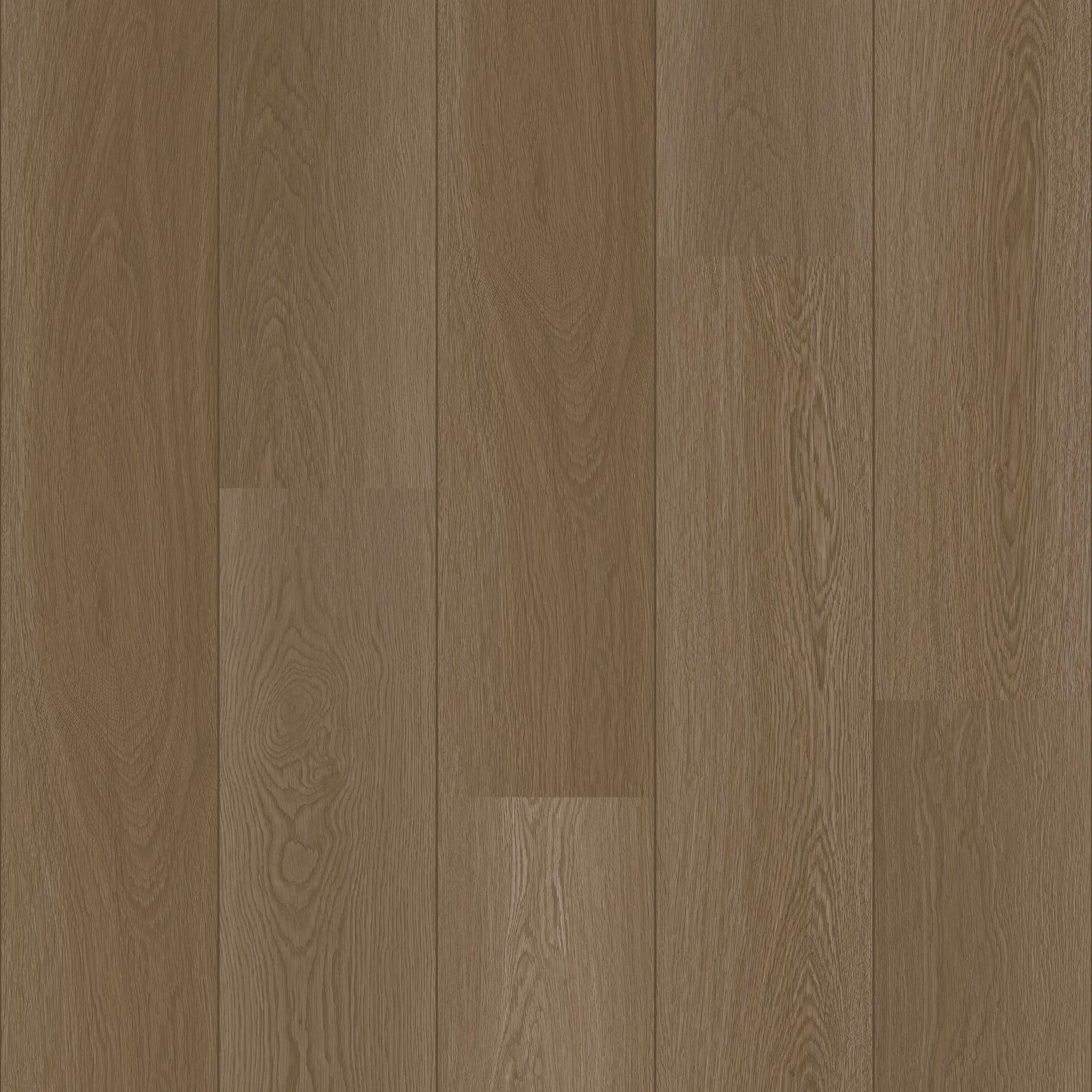 Luxury vinyl plank flooring in warm brown tones with wood grain texture