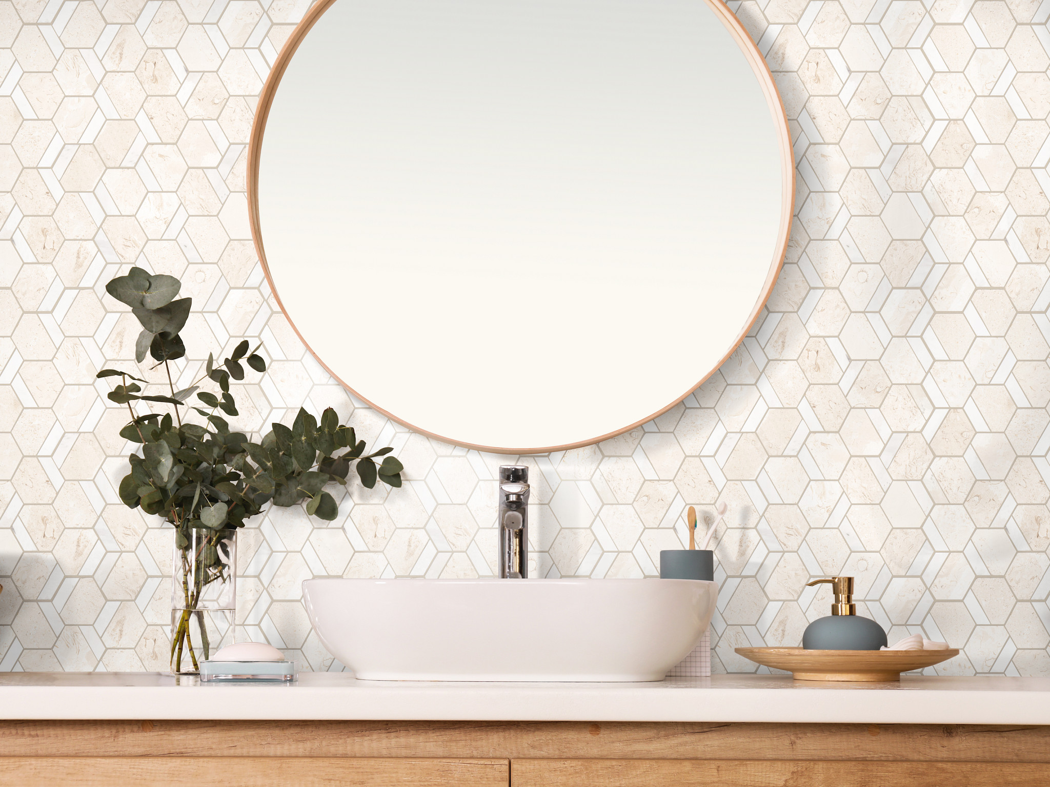 NOBLE PURSUIT 3.5 HEX FOSSIL ROOM