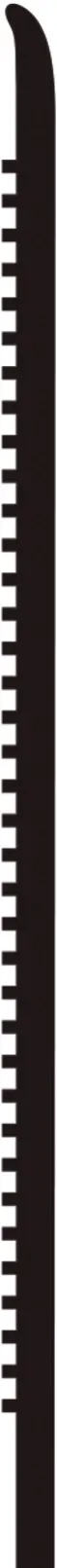Black flooring edge profile with serrated design