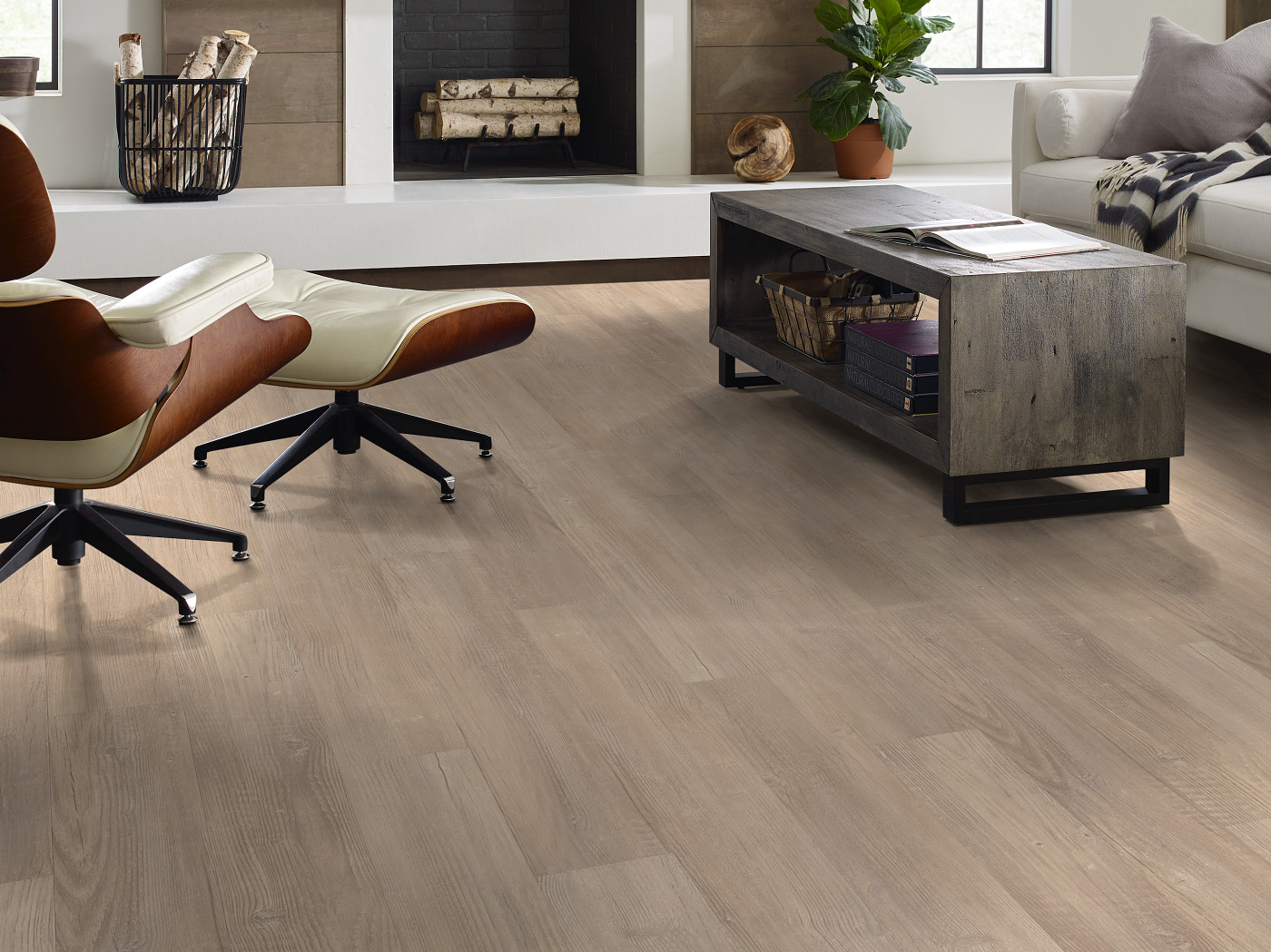 Simple Wash flooring, shown in a room