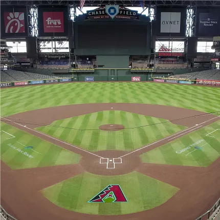 Arizona Diamondbacks Logo at Baseball Stadium Arizona Diamondbacks logo at Chase Field