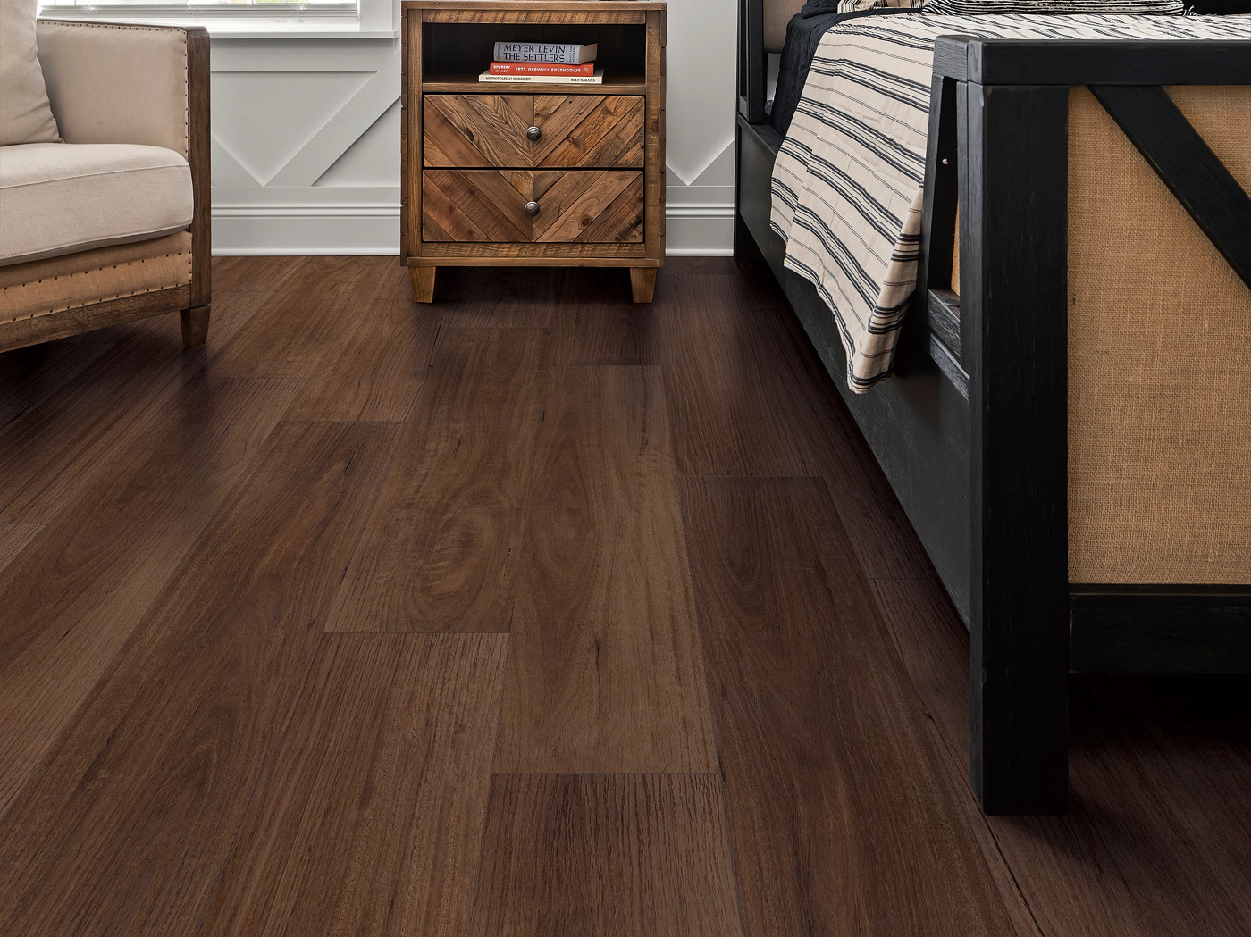 Mesa Brown flooring, shown in a room