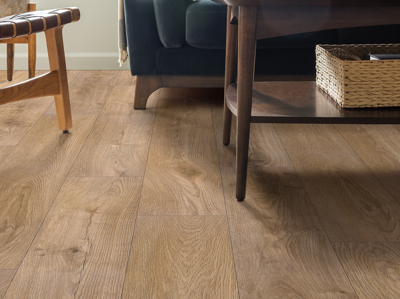 Cabriole Brown flooring, shown in a room