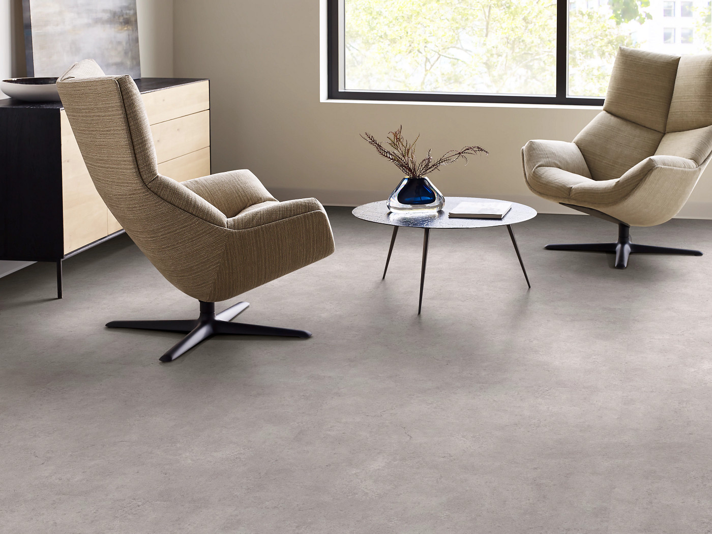 Stalacite flooring, shown in a room