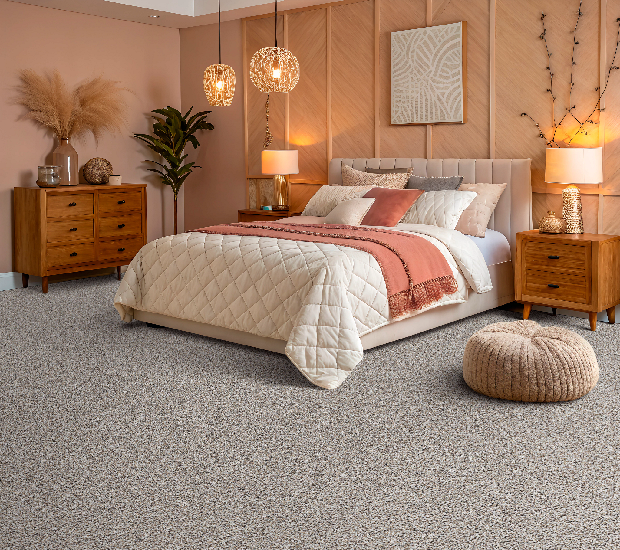 Bedroom with broadloom carpet
