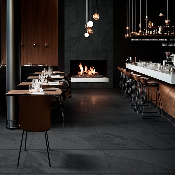 Dusk 12 X 24 Matte Inkwell - LVP flooring Dusk 12 X 24 Matte Inkwell Feature 1