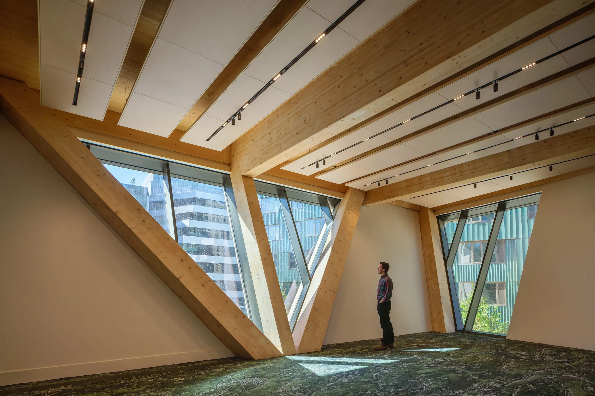 treehouse with green carpet tile