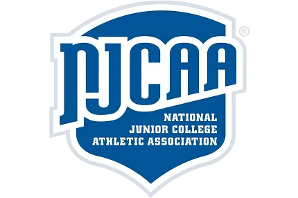 NJCAA logo for the National Junior College Athletic Association in blue and white shield design. NJCAA logo for the National Junior College Athletic Association in blue and white shield design.