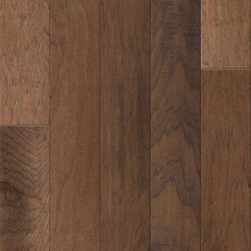 Bernina Hickory engineered hardwood flooring in Sella color, 5 inches wide, hickory material, UV aluminum oxide finish