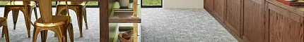 Modern Library with Commercial Carpet Tile Flooring Alban in Native