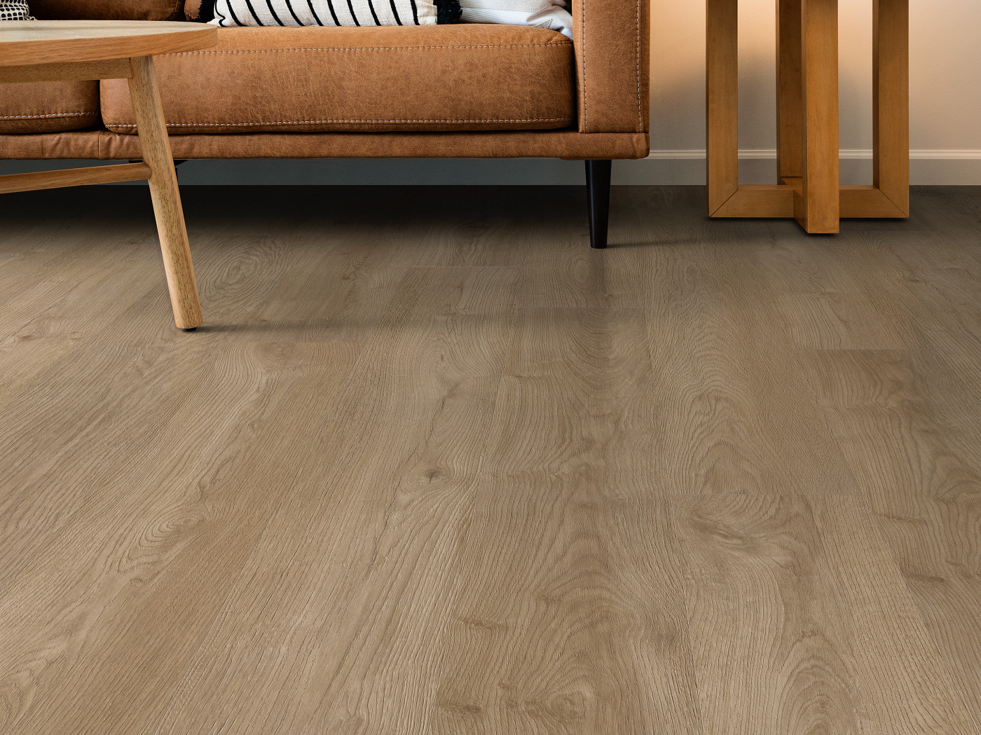 Wingback Brown flooring, shown in a room