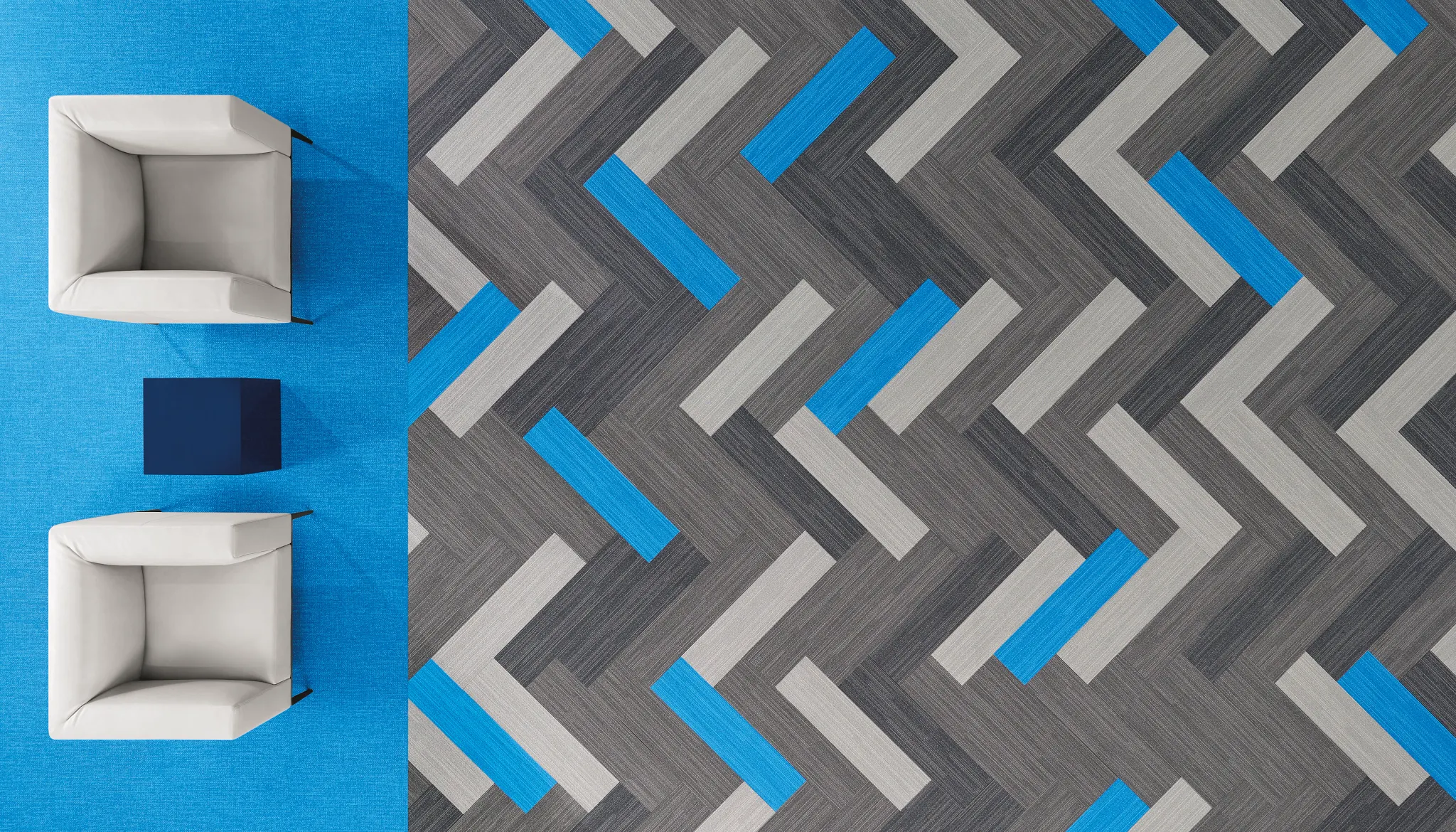 Color Frame in Hyper Blue and Color Form in Coax + Disappear + Mystic + Grey + Hyper Blue