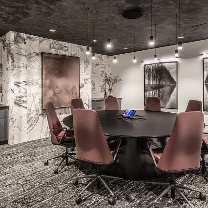 Stylish carpet tile flooring for workplace environments Modern conference room with 18x36 inch carpet tile flooring
