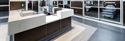 Healthcare Facility with Modern Reception and Commercial Flooring Modern healthcare facility with sleek reception area and commercial flooring