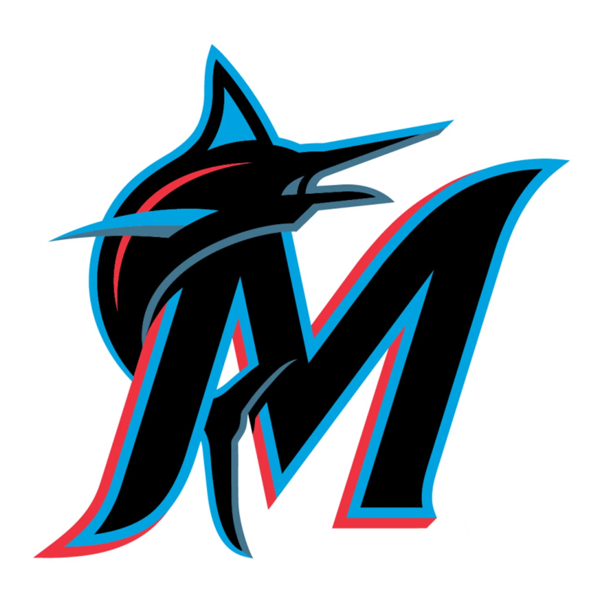 Miami Marlins M logo in bold stylized font