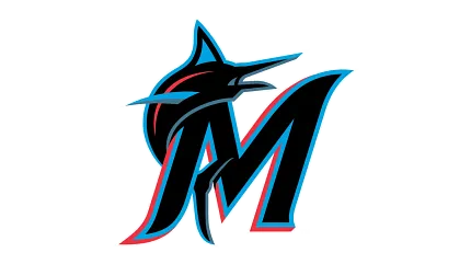 Miami Marlins Logo Design Miami Marlins logo featuring stylized marlin and letter M in black