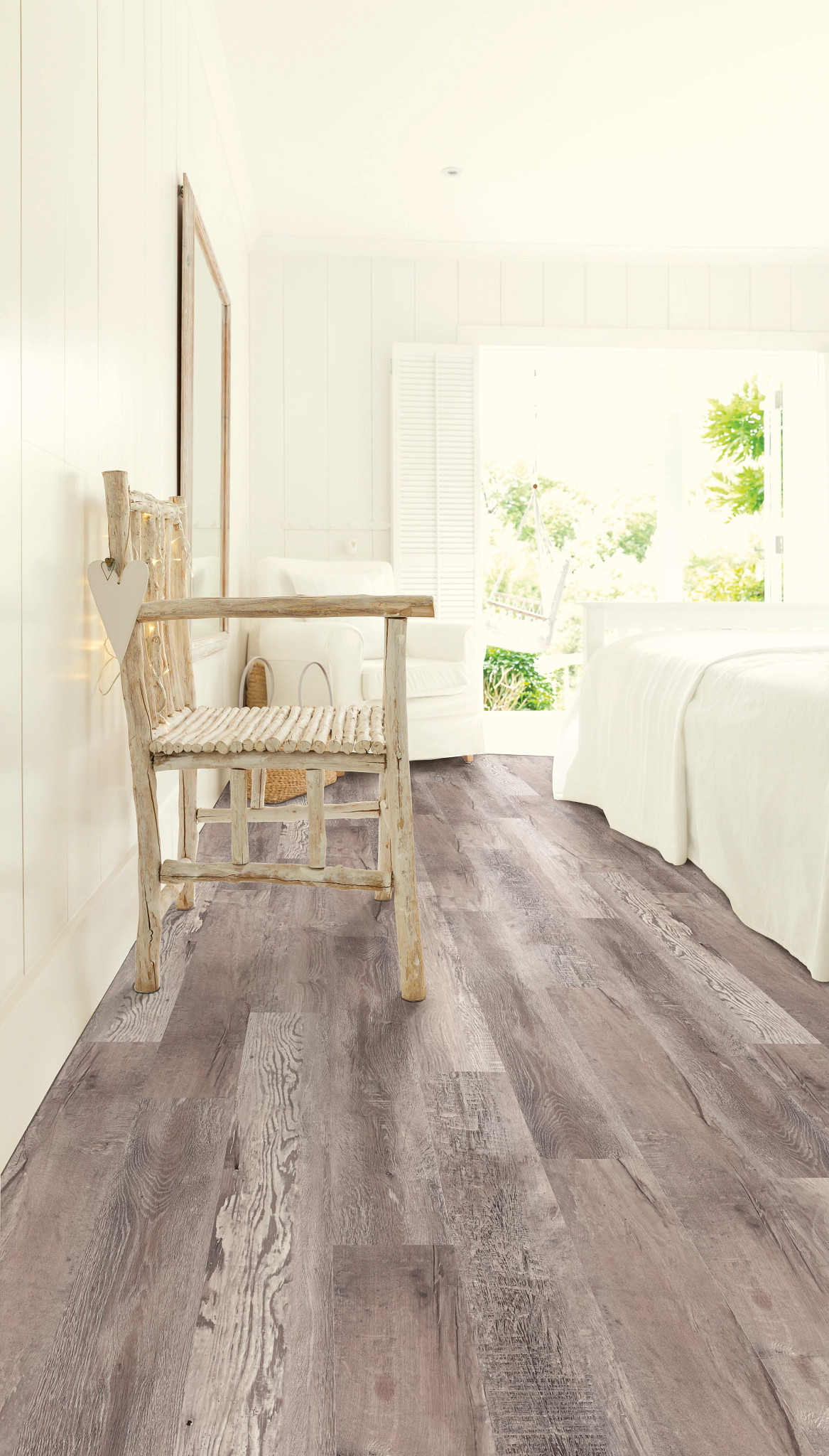 Caspian Oak flooring, shown in a room