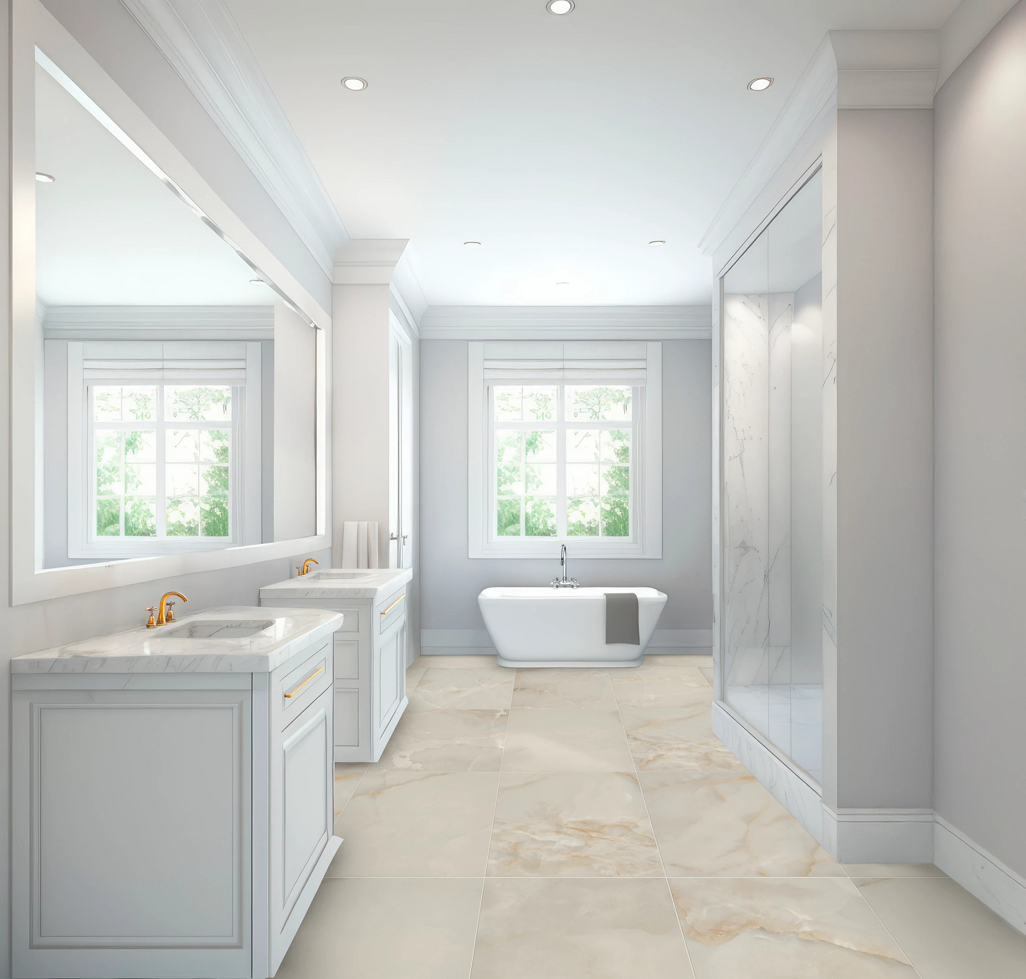 GEMSTONE 24X24 MATTE BEIGE ROOM