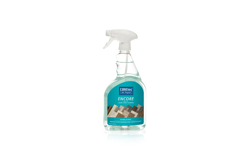 COREtec Encore Luxury Vinyl Flooring Cleaner COREtec Encore luxury vinyl flooring cleaner bottle with trigger spray