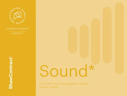 Sound solutions for multifamily properties by ShawContract Multifamily acoustics branding by ShawContract