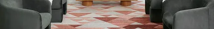 Contemporary Living Room with Geometric Carpet Design AXR85367