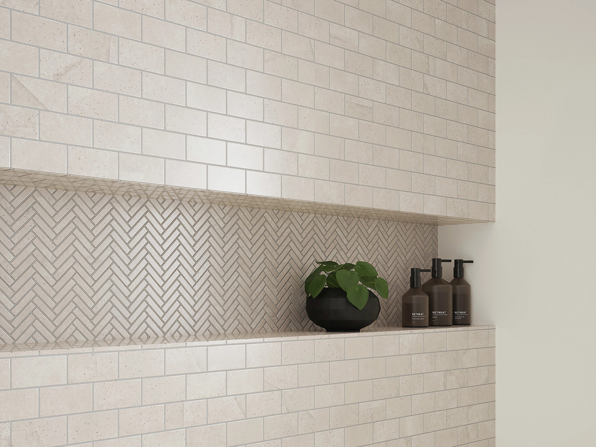 ETERNA 2X4 MOS TERRA TRAVERTINE ROOM