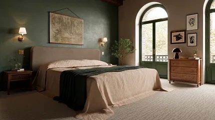 Luxurious Living Room with 100% Wool Carpet Flooring Elegant living room with 100% wool carpet flooring, featuring modern furniture and a piano