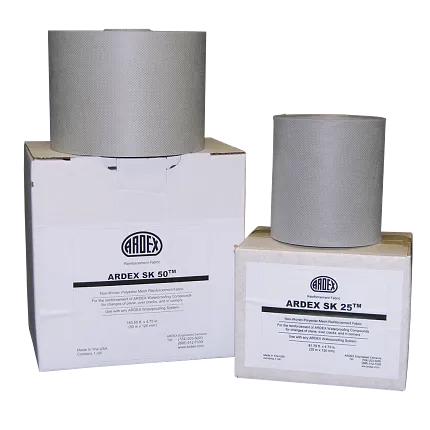 Durable ARDEX reinforcement fabric for waterproofing systems ARDEX SK 50 and SK 25 reinforcement fabric rolls