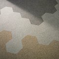 Pixel Hexagon TaskWorx® Tile Grey - LVP flooring Pixel Hexagon TaskWorx® Tile Grey Feature 1