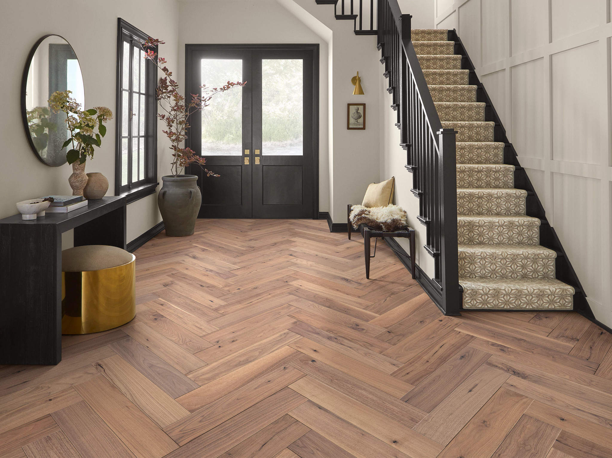 REVIVAL WALNUT HERRINGBONE SIROCCA ROOM in room