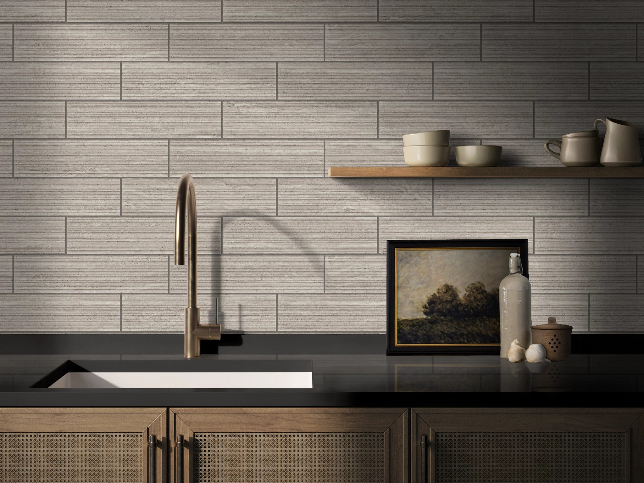 TACTIS 4X16 LAYERED TAUPE ROOM