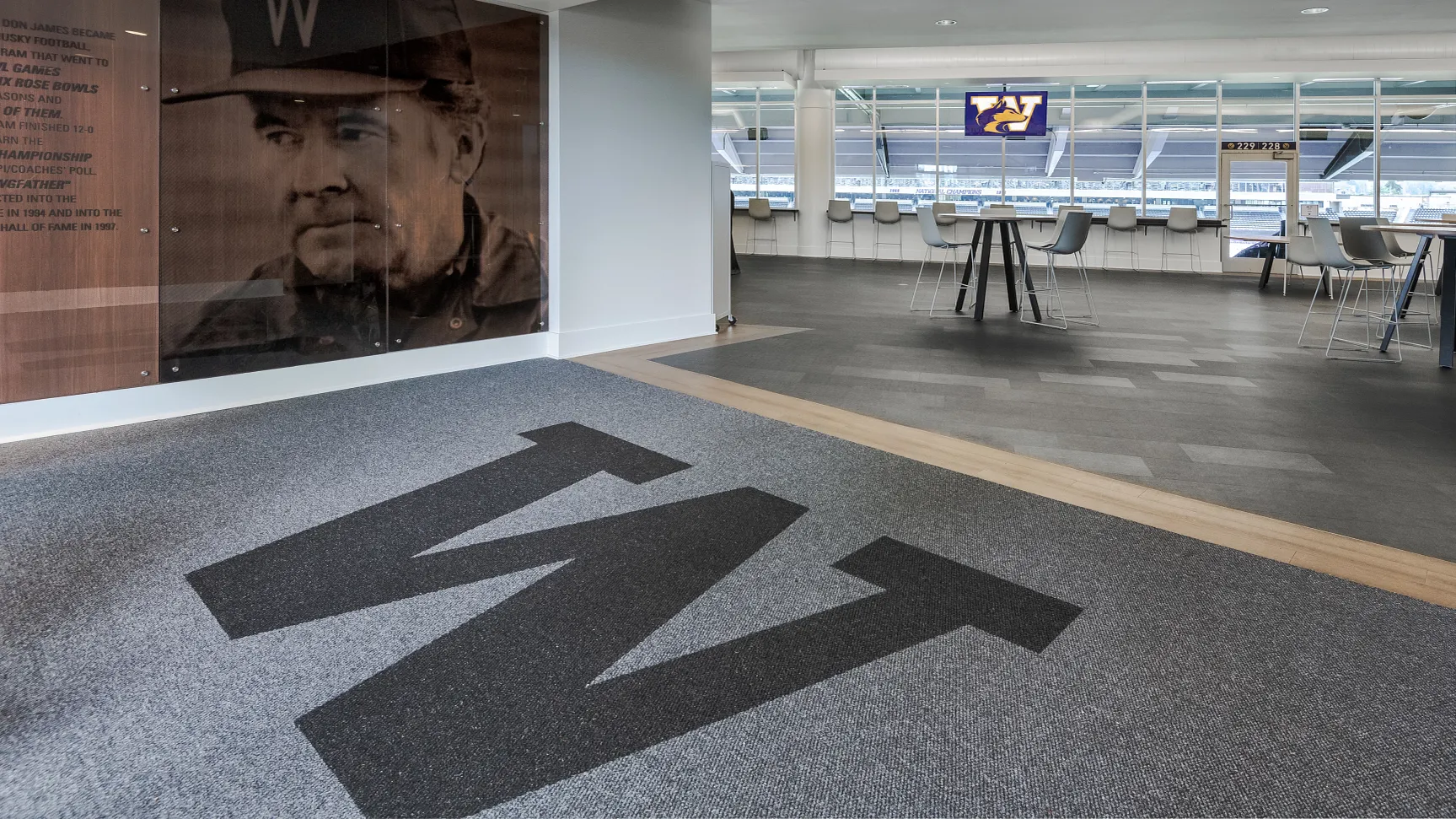 University athletic facility entryway