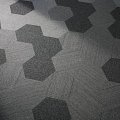 Detail Hexagon TaskWorx® Tile Pebble Flint - LVP flooring Detail Hexagon TaskWorx® Tile Pebble Flint Feature 1