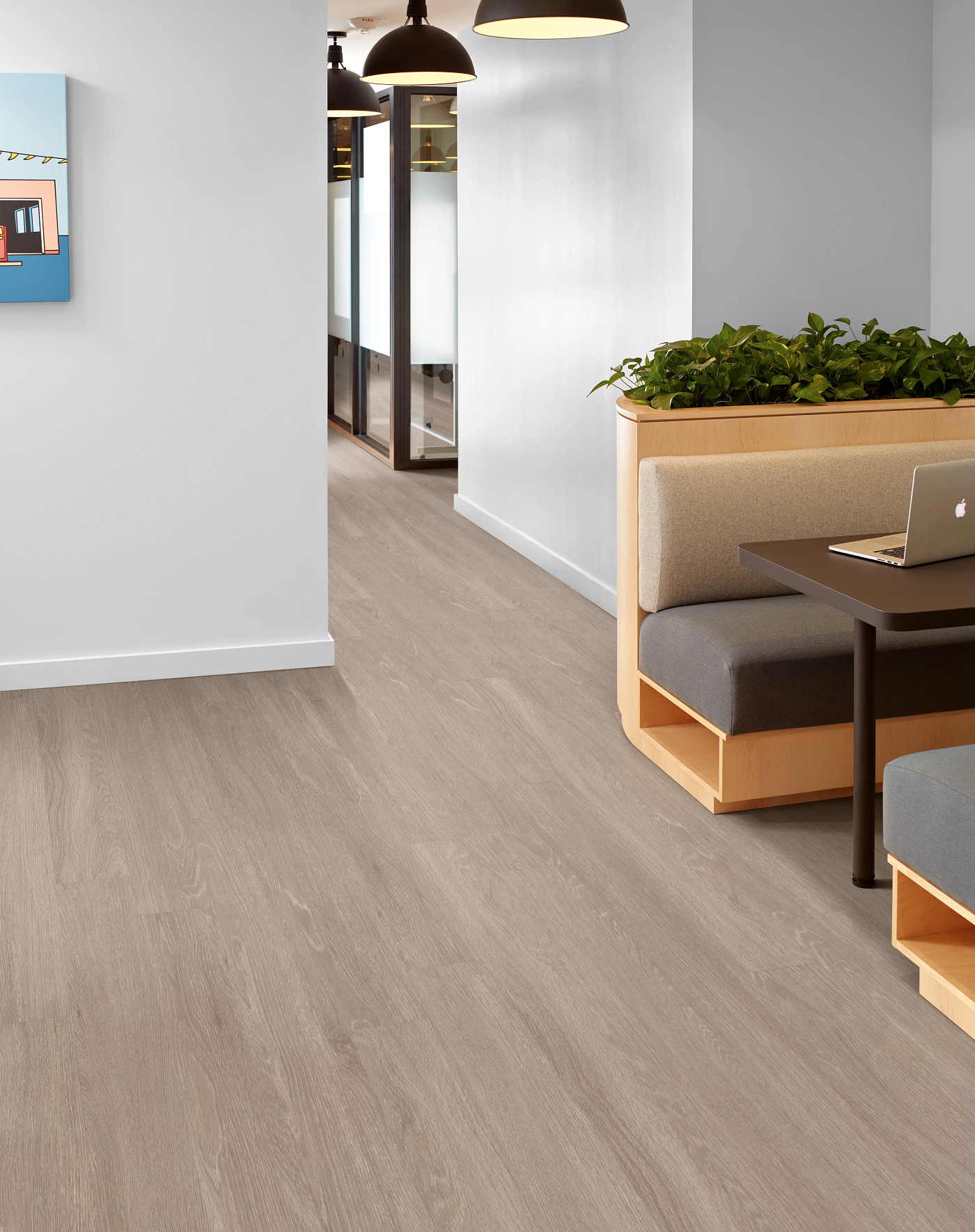 Plateau flooring, shown in a room