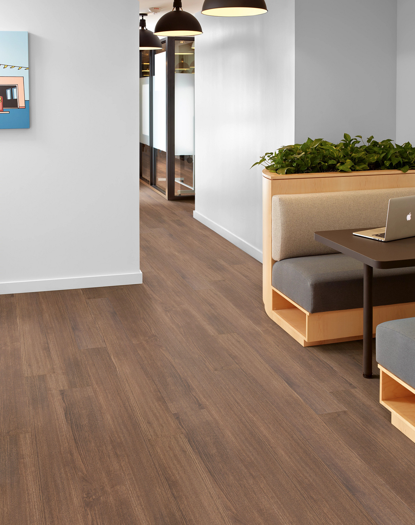 Cloves flooring, shown in a room