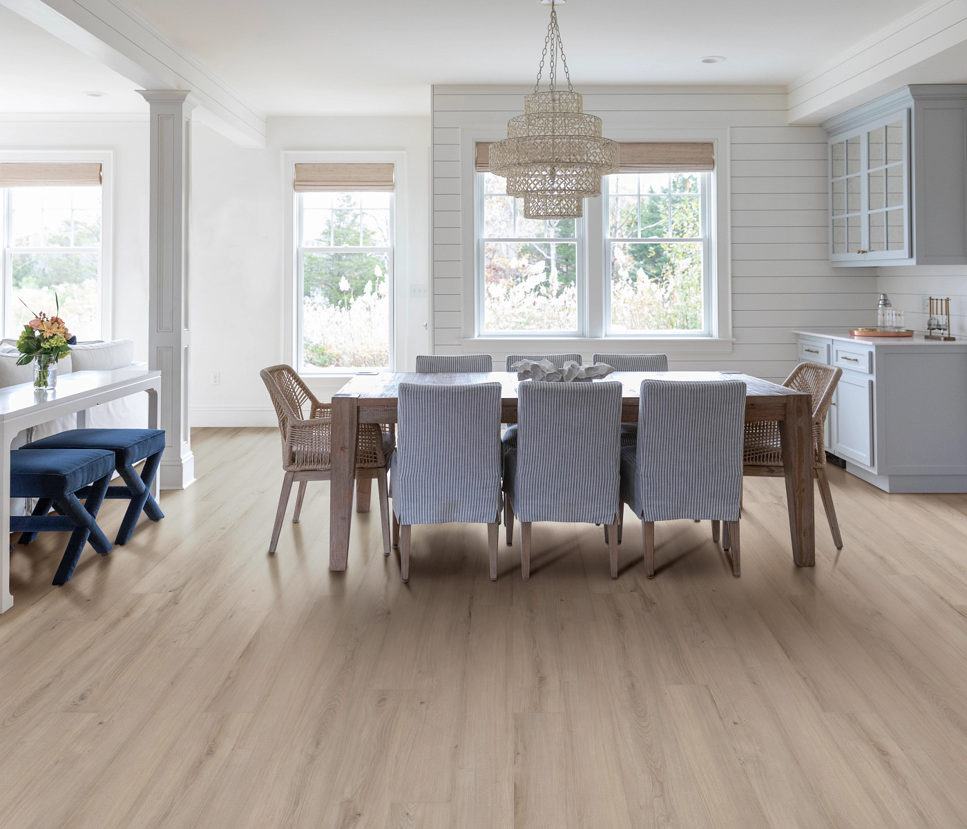 Warm Sand flooring, shown in a room