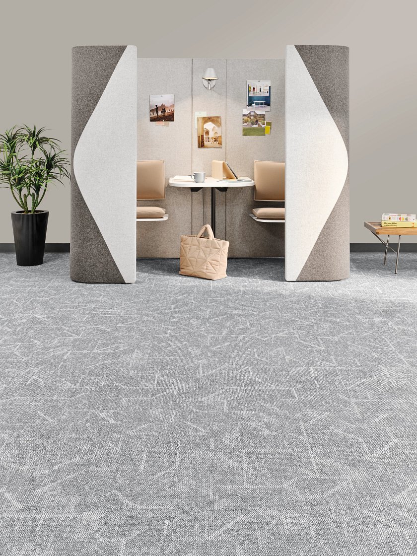 Visualize 24X24 Tile Brown - LVP flooring Visualize 24X24 Tile Brown Feature 1