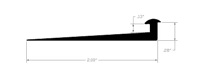 Flooring Transition Strip - 2.00x0.28 inch Flooring transition strip with dimensions 2.00x0.28 inch