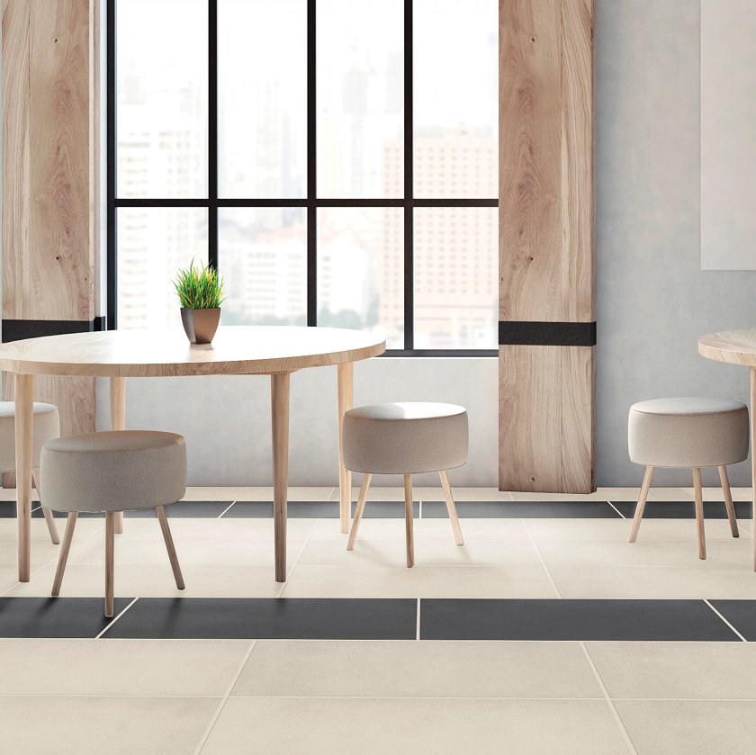 Cemented 2 X 2 Mosaic Matte Thunder - LVP flooring Cemented 2 X 2 Mosaic Matte Thunder Feature 1