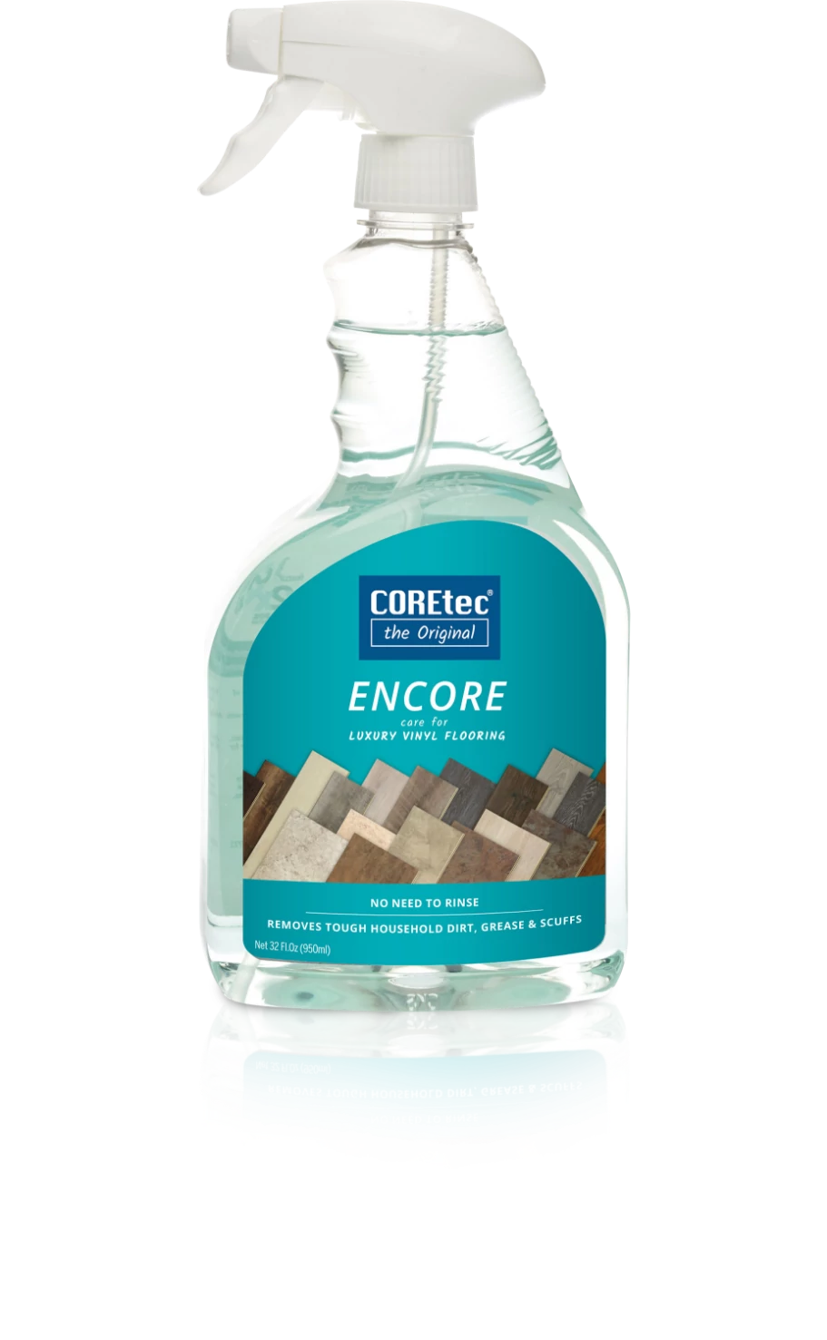 32oz bottle of COREtec’s Encore Luxury Vinyl Flooring Cleaner