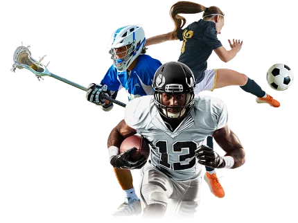 Athletes in Action - Football Group of athletes playing various sports including football