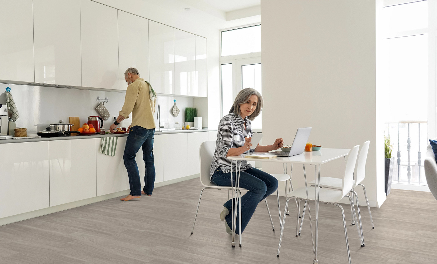 Shadow flooring, shown in a room